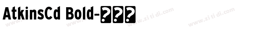 AtkinsCd Bold字体转换